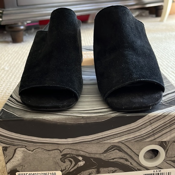 Jeffrey Campbell Perpetua black suede slide chunky heals - Picture 5 of 6